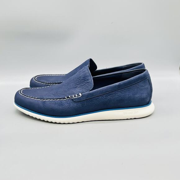 Cole Haan Shoes Mens 11.5 Blue Nubuck Grand 360 Moc Toe Loafers Casual Comfort main image 9